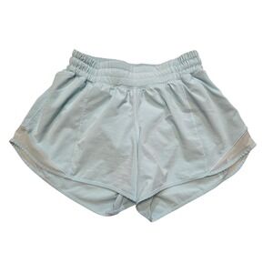 Lululemon Hotty‎ Hot Short II Long 4" Size 4 Tall Aquamarine Womens